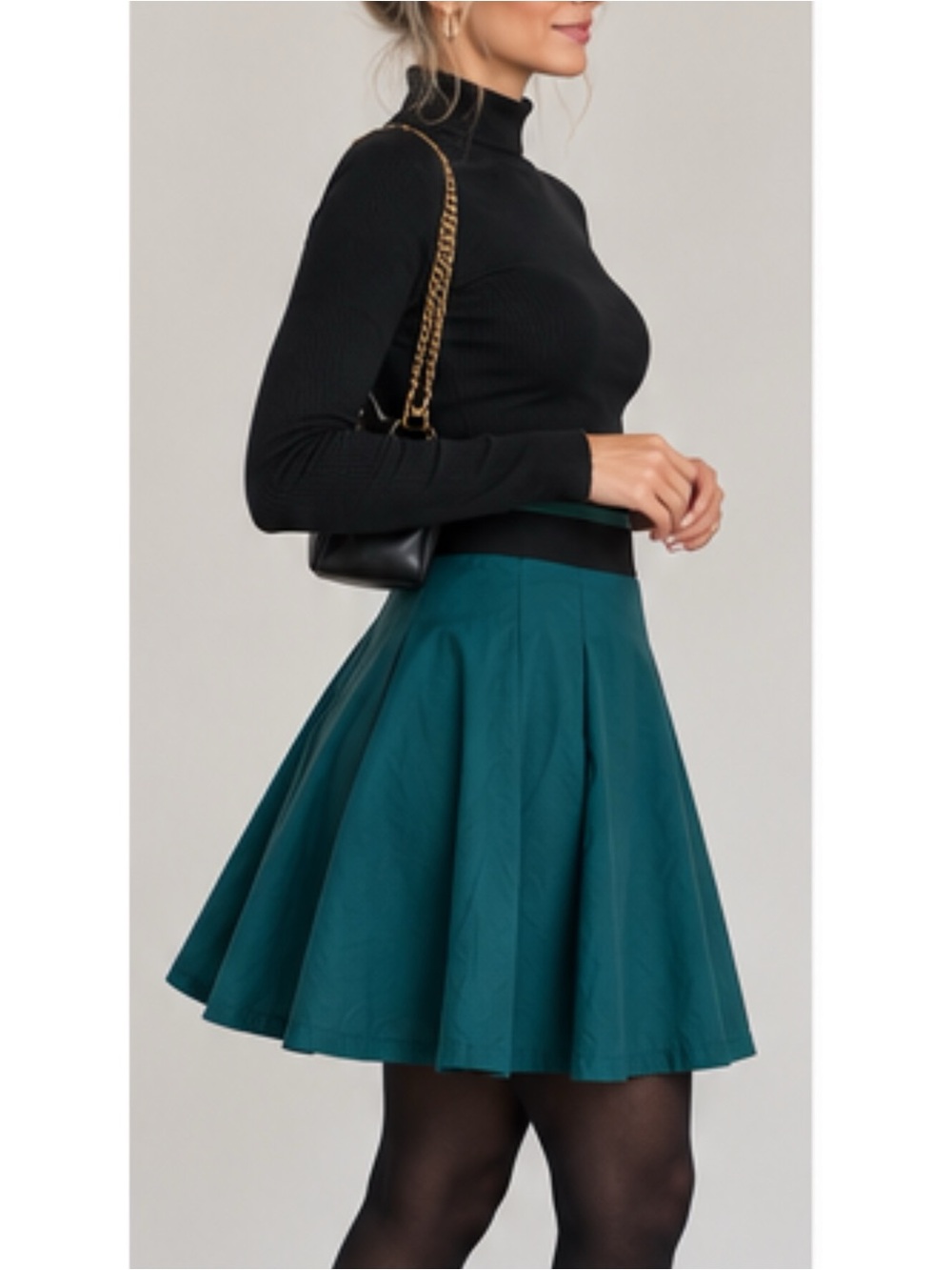 The Limited Women’s Size S A Line Full Skirt Above Knee Preppy Office Chic Blue
